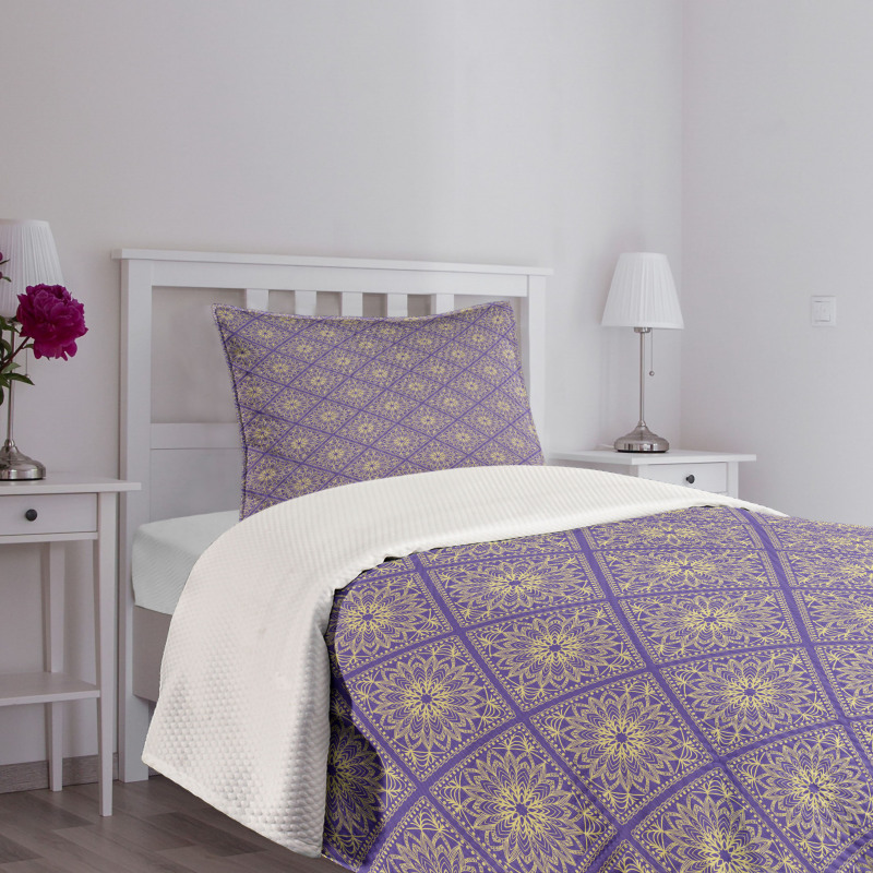 Motif Vibrant Tones Bedspread Set