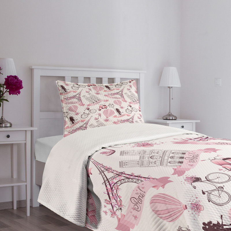 Paris Honeymoon Bedspread Set