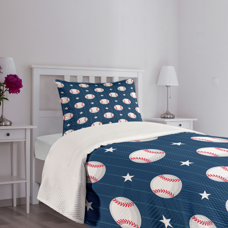 Baseball Stripes Bedspread Set