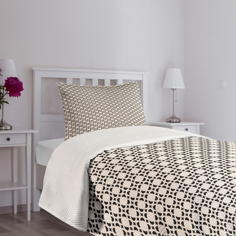 Modern Abstract Minimal Grid Bedspread Set