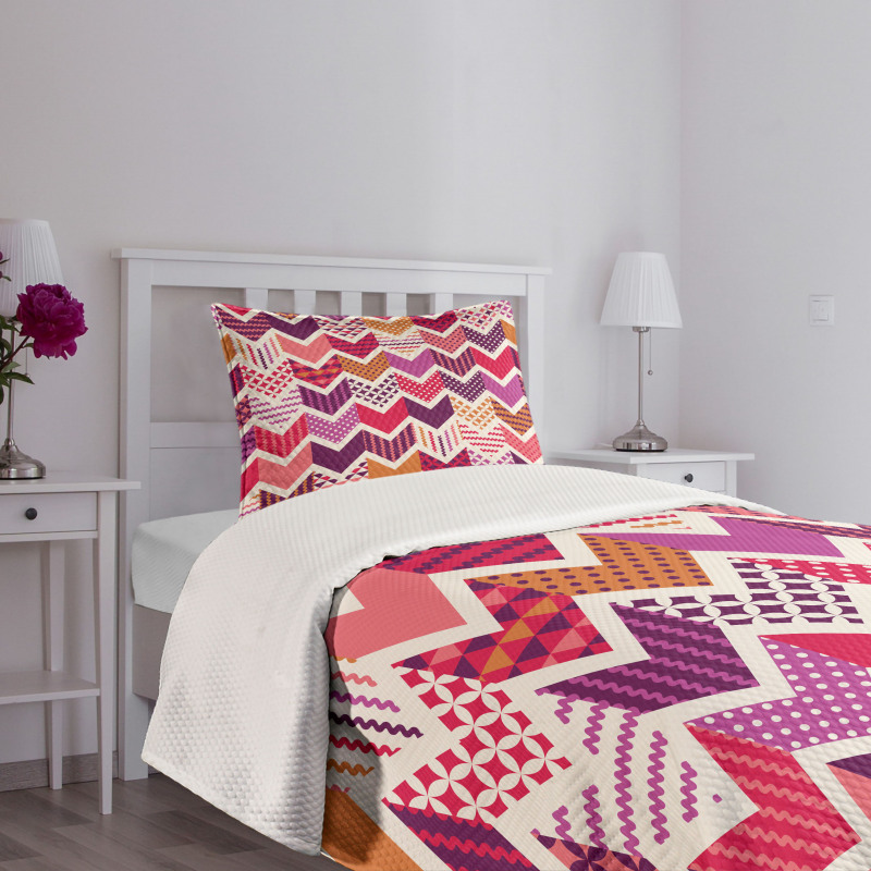 Arrow Chevron Geometry Bedspread Set