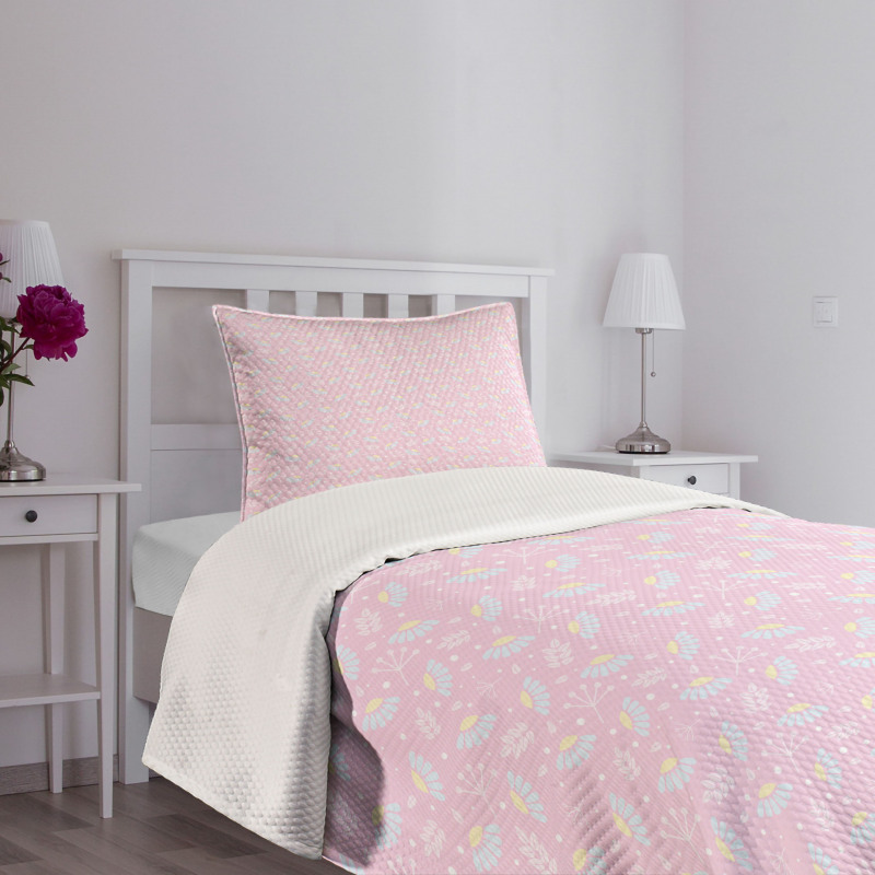 Pastel Floral Herbs Bedspread Set