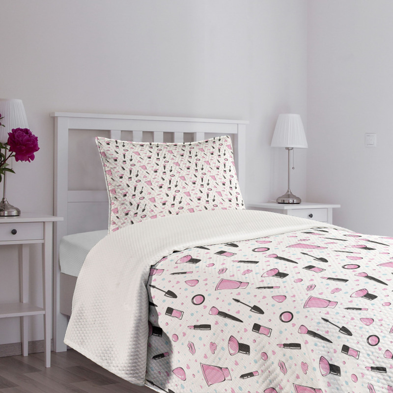 Makeup Supplies Bedspread Set