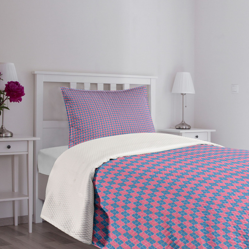 Eastern Traditional Grid Bedspread Set