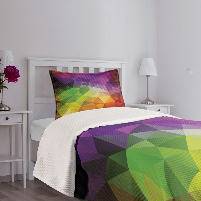 Geometry Shape Polygon Bedspread Set