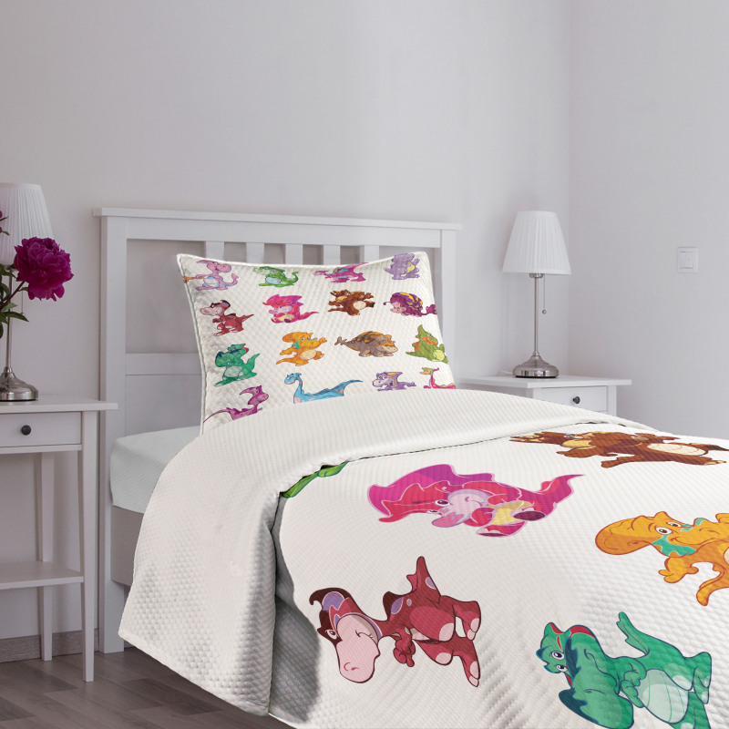 Dinosaurs Extinction Bedspread Set