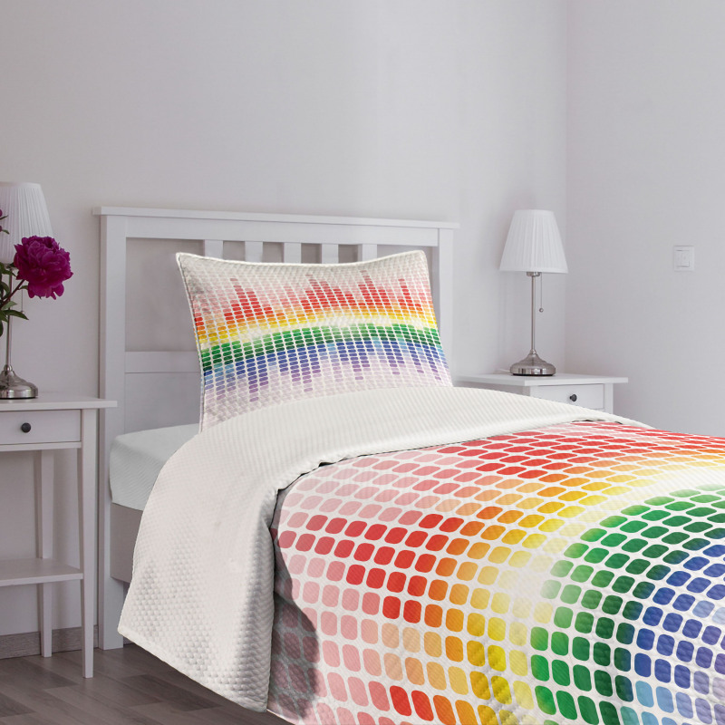 Vibrant Colors Club Disco Bedspread Set