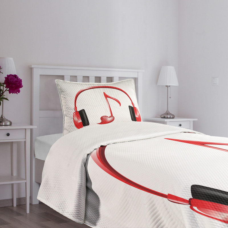 Love Sound Headphones Bedspread Set
