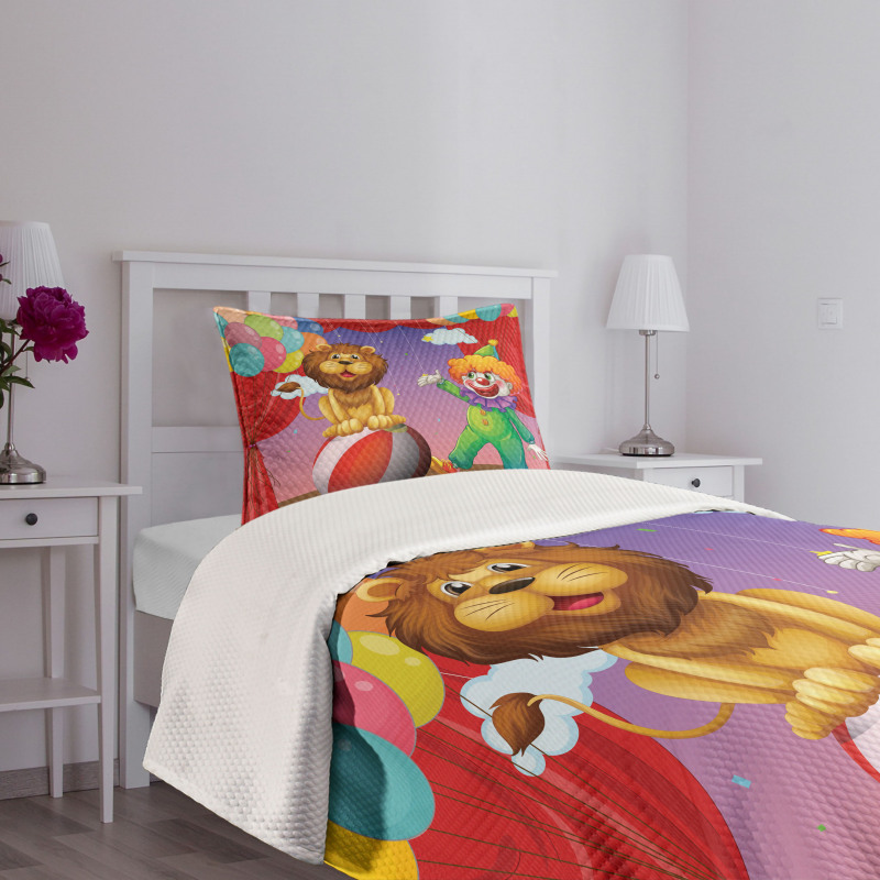 Lion Clown Performance Bedspread Set
