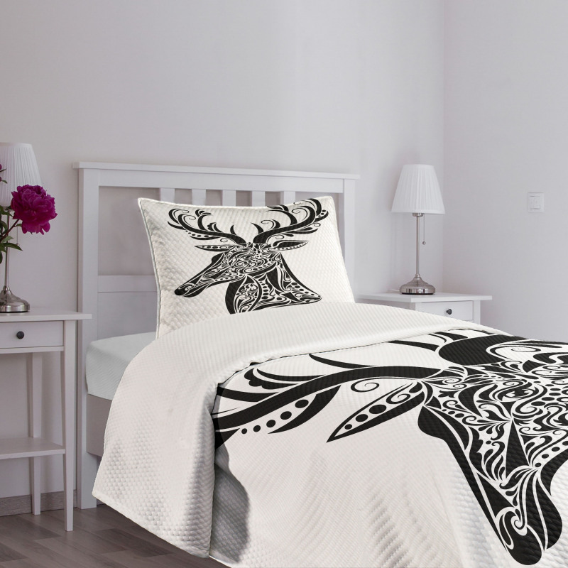 Deer Animal Tattoo Bedspread Set