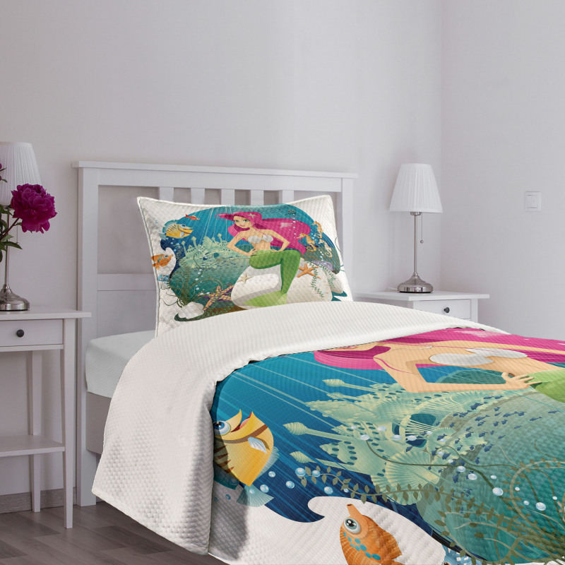 Underwater Mermaid Bedspread Set