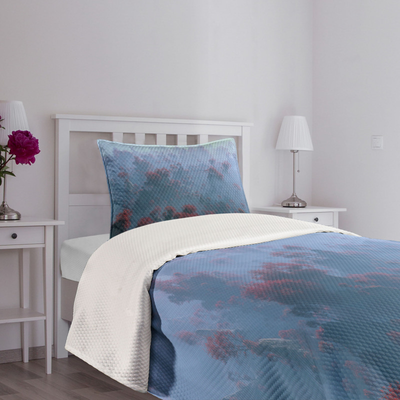 Autumn Trees in Mist Bedspread Set