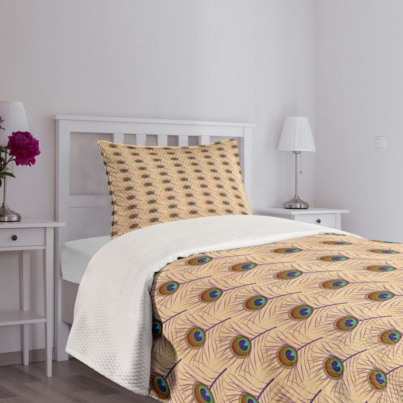 Native Style Diagonal Fluff Bedspread Set