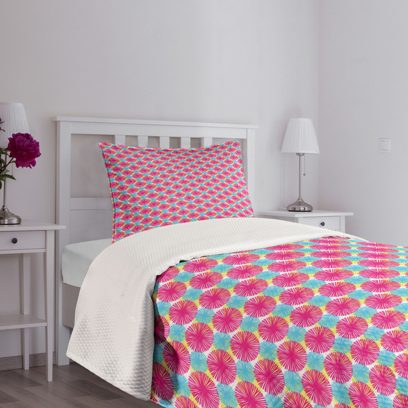 Fresh and Energetic Floral Bedspread Set