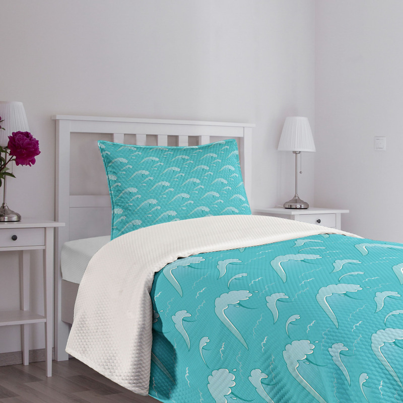 Japanese Ocean Cartoon Bedspread Set