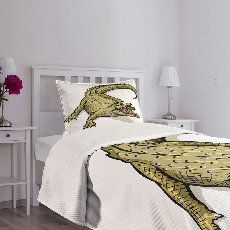 Exotic Wild Crocodile Bedspread Set