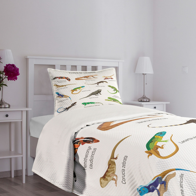 Exotic Lizard Reptiles Bedspread Set