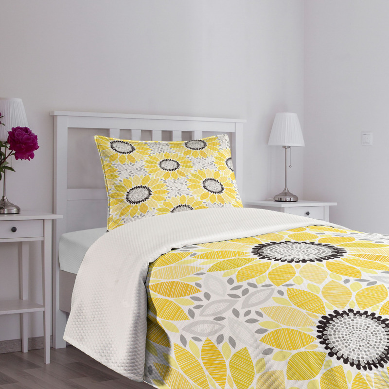 Sun Flower Nature Art Bedspread Set