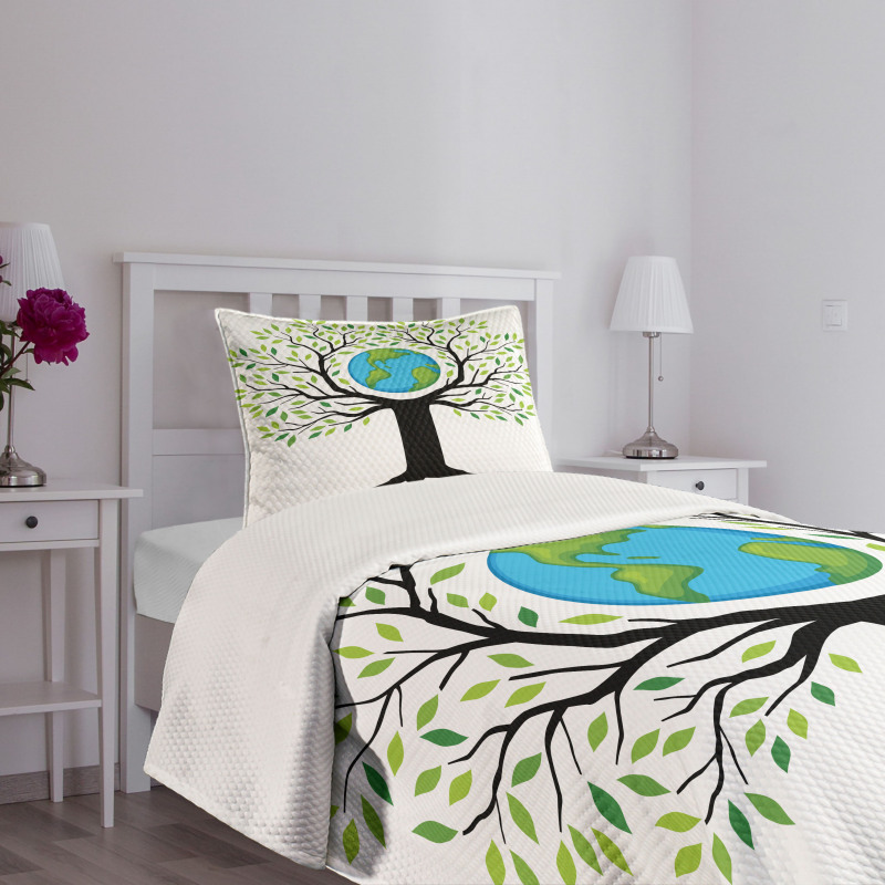 Green Friendly Earth Bedspread Set
