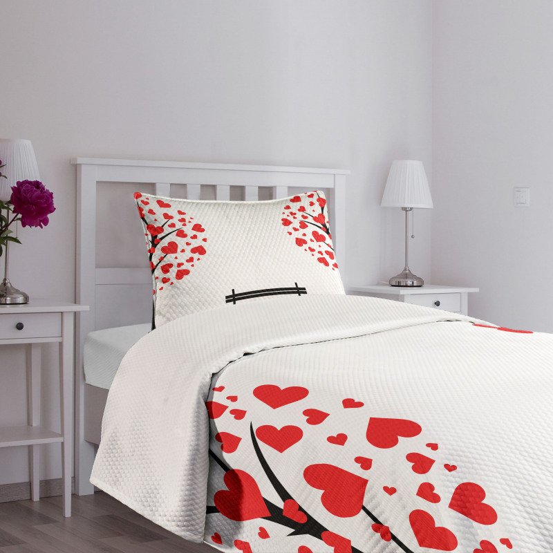 Heart Romance Love Art Bedspread Set