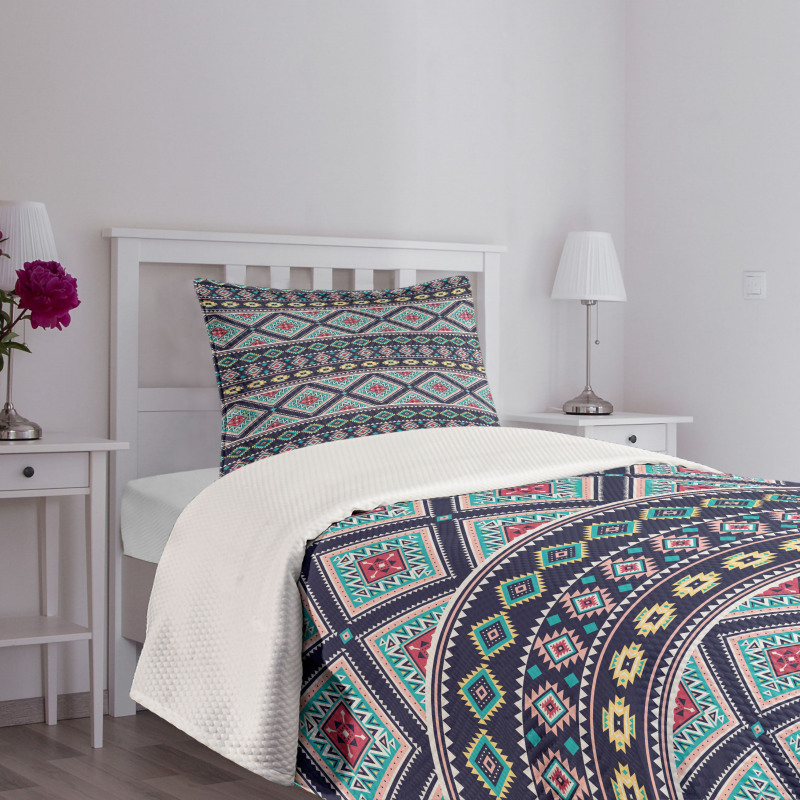 Folkloric Geometrical Art Bedspread Set