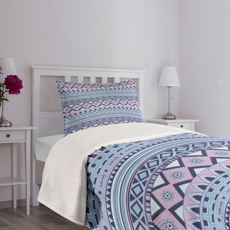 Colorful Abstract Geometric Bedspread Set