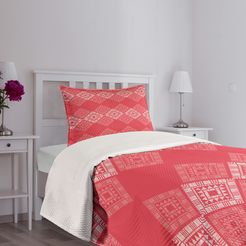 Square and Triangle Forms Bedspread Set