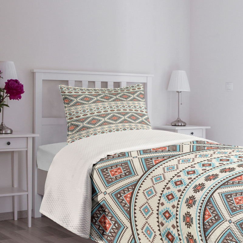 Retro Style Native Ornaments Bedspread Set