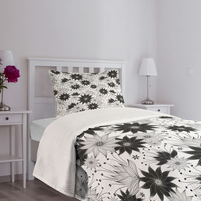 Flowers Bridal Floral Bedspread Set