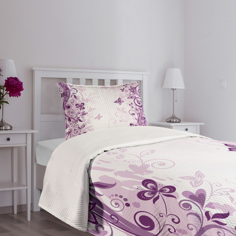 Swirling Flowers Wild Bedspread Set