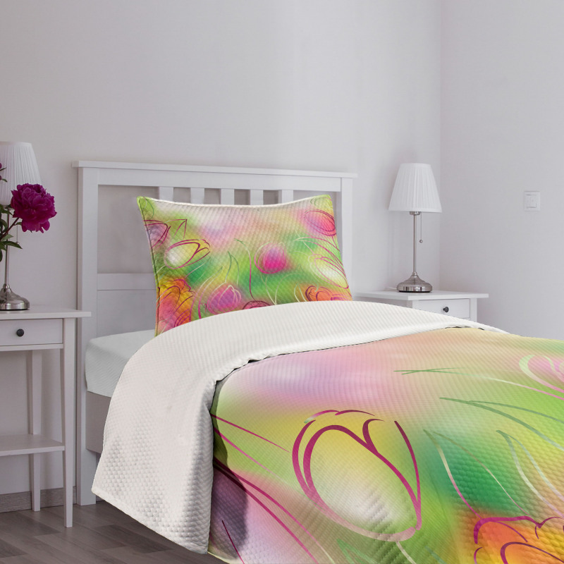 Tulips Urban Graphic Bedspread Set