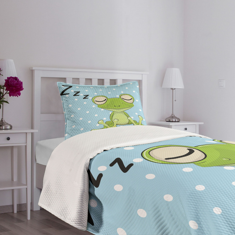 Frog Prince Polka Dots Bedspread Set