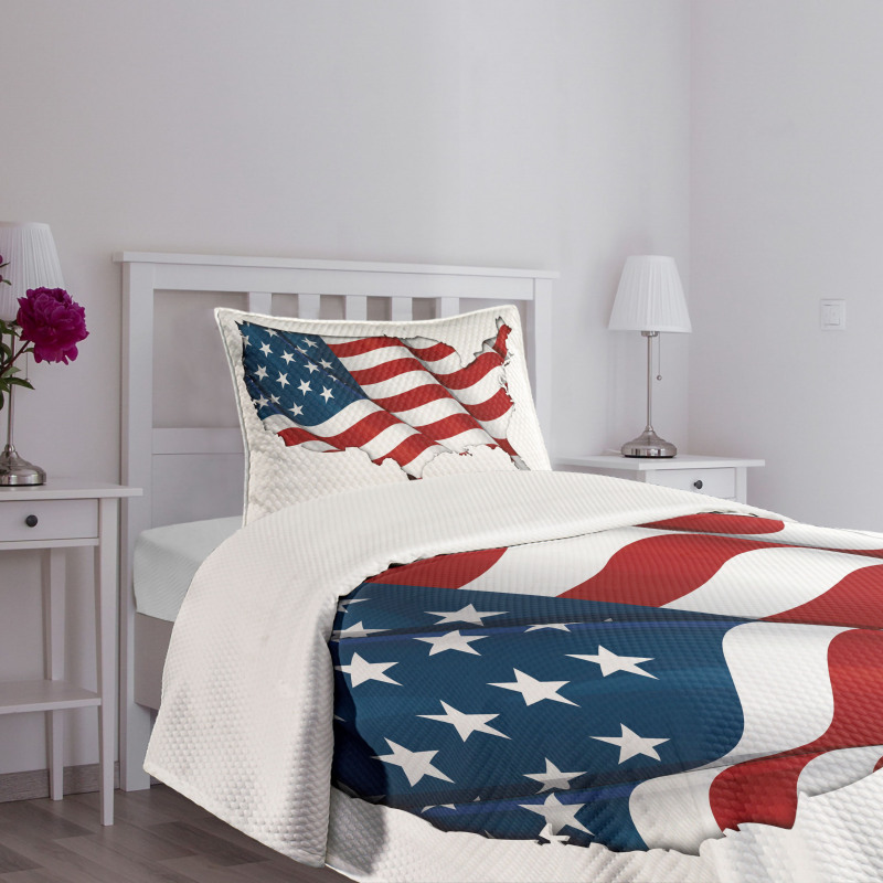 United States Flag Bedspread Set