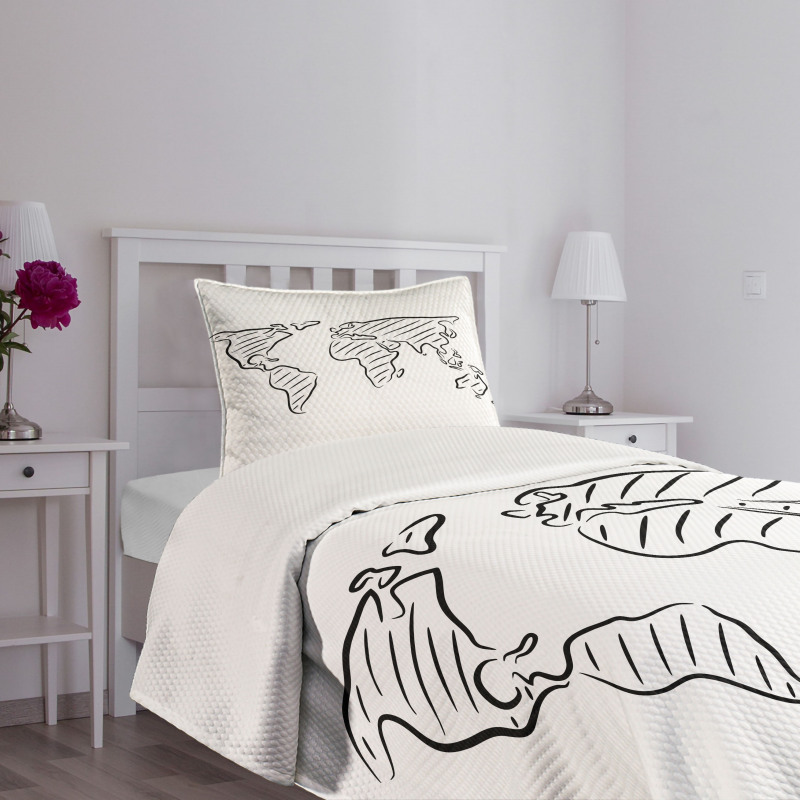 Sketch Outline Bedspread Set