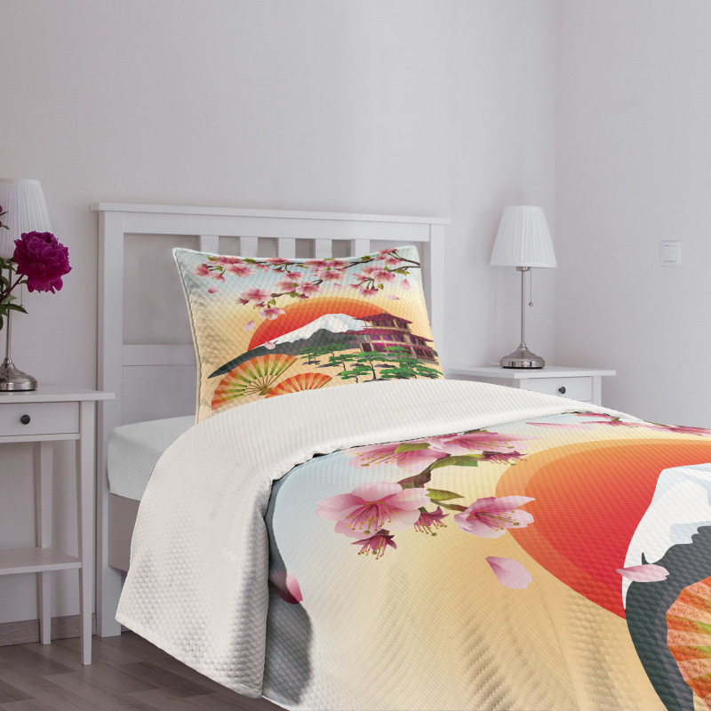 Building Sakura Sunrise Bedspread Set