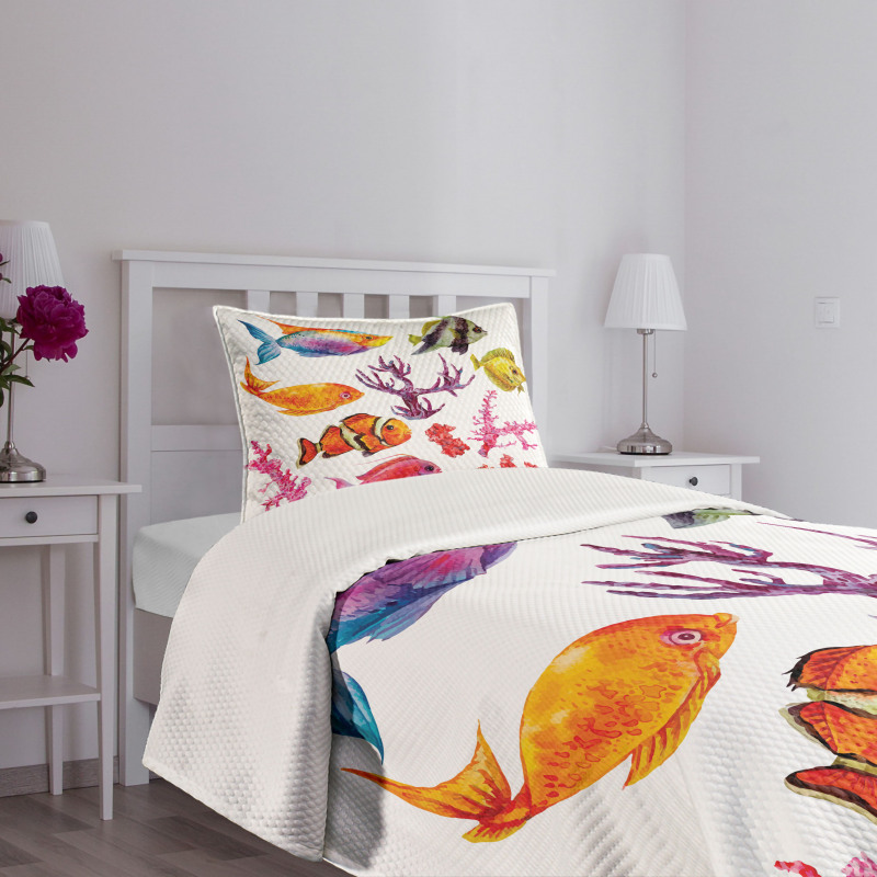 Tropic Life Seaweed Coral Bedspread Set