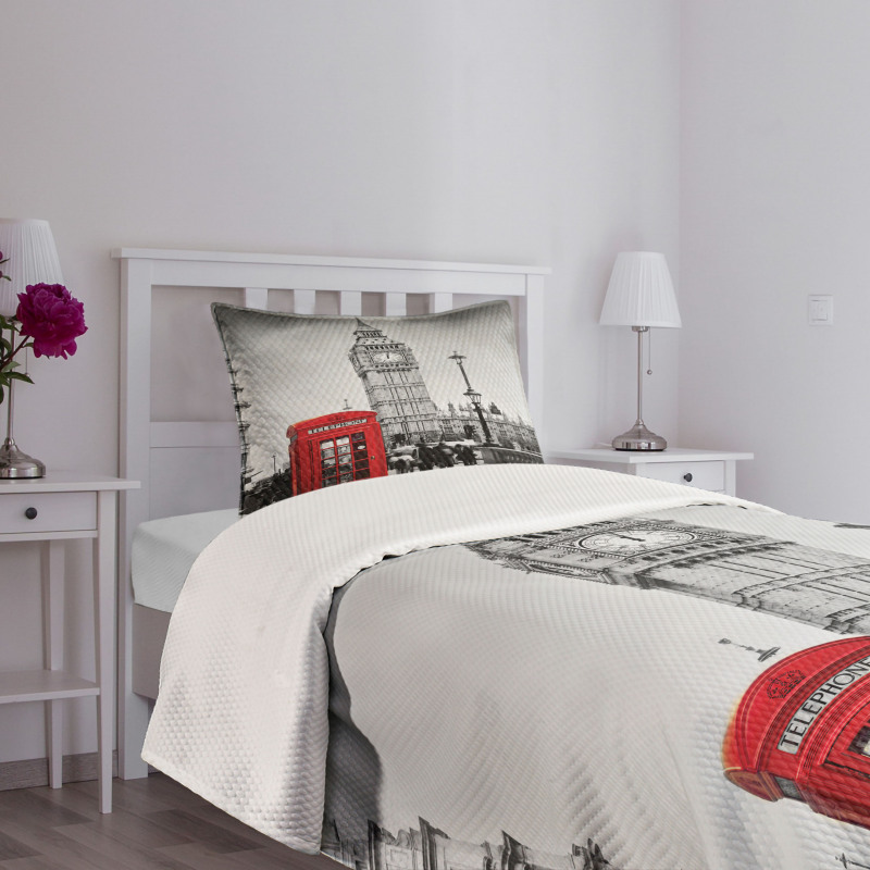 Telephone Booth Big Ben Bedspread Set