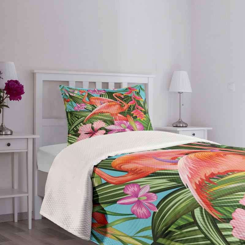 Hibiscus Tropic Flower Bedspread Set