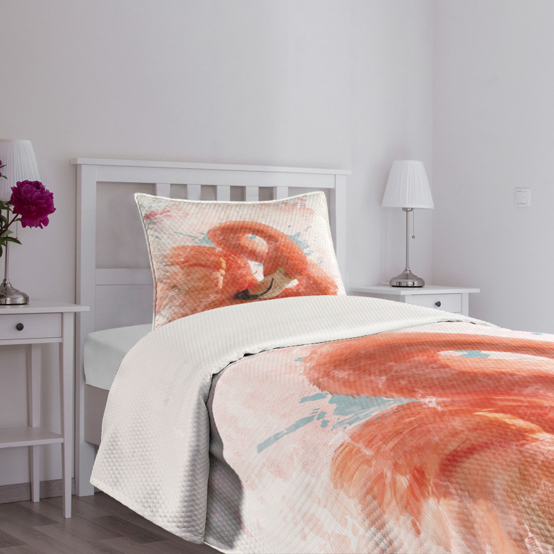 Exotic Bird Watercolor Bedspread Set