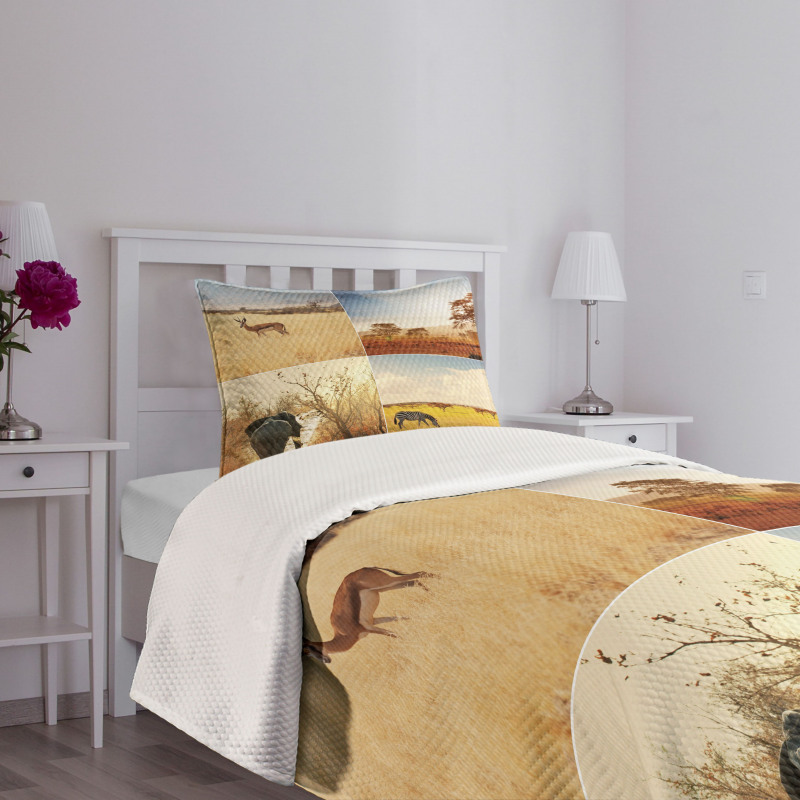 Wild Savannah Animal Bedspread Set