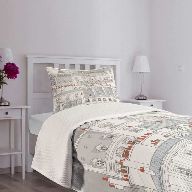 Paris Aerial Scenery Bedspread Set