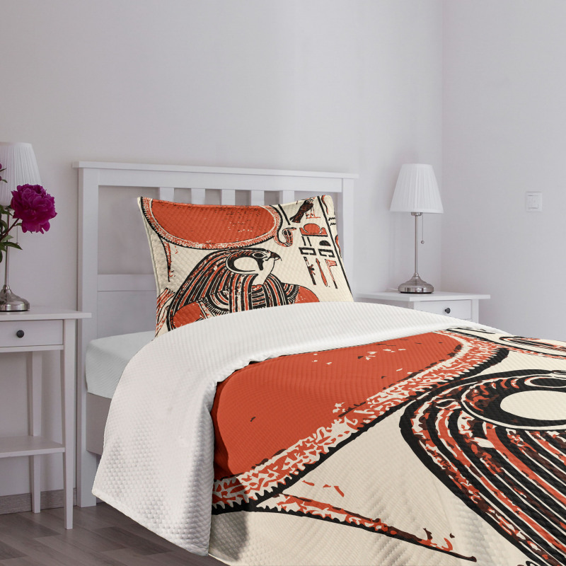 Old Language Bedspread Set