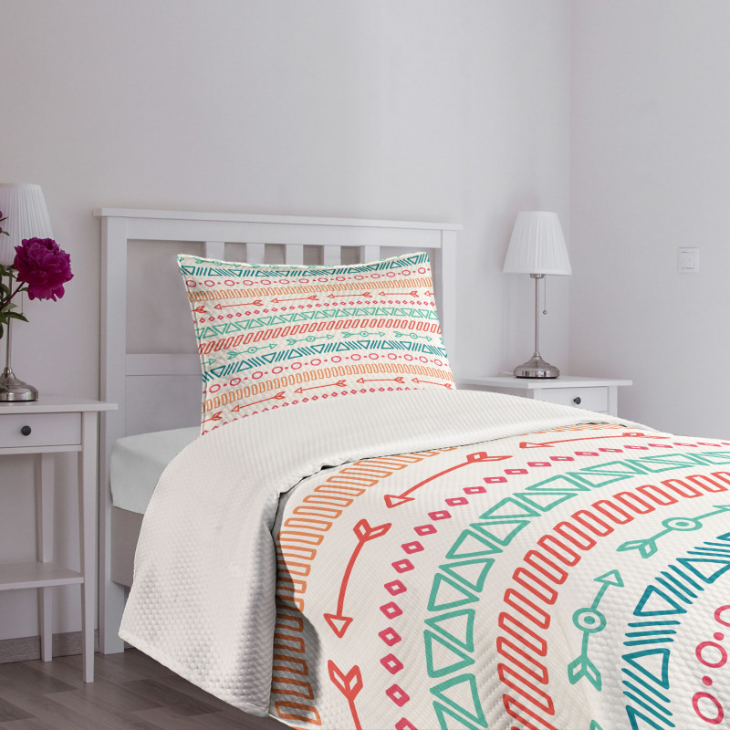 Aztec Tribe Maya Arrow Bedspread Set