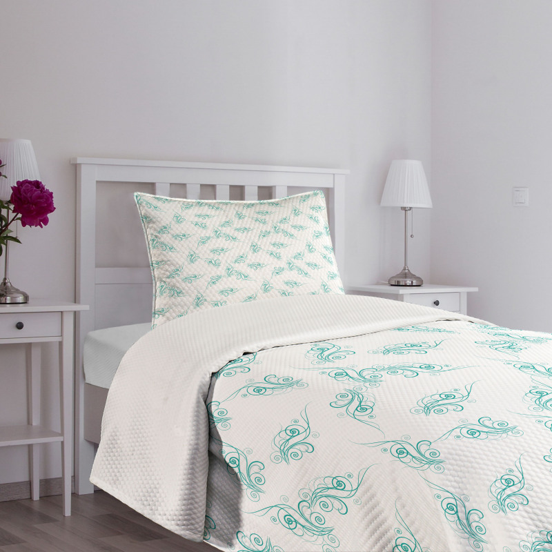 Swirling Branch Lines Bedspread Set