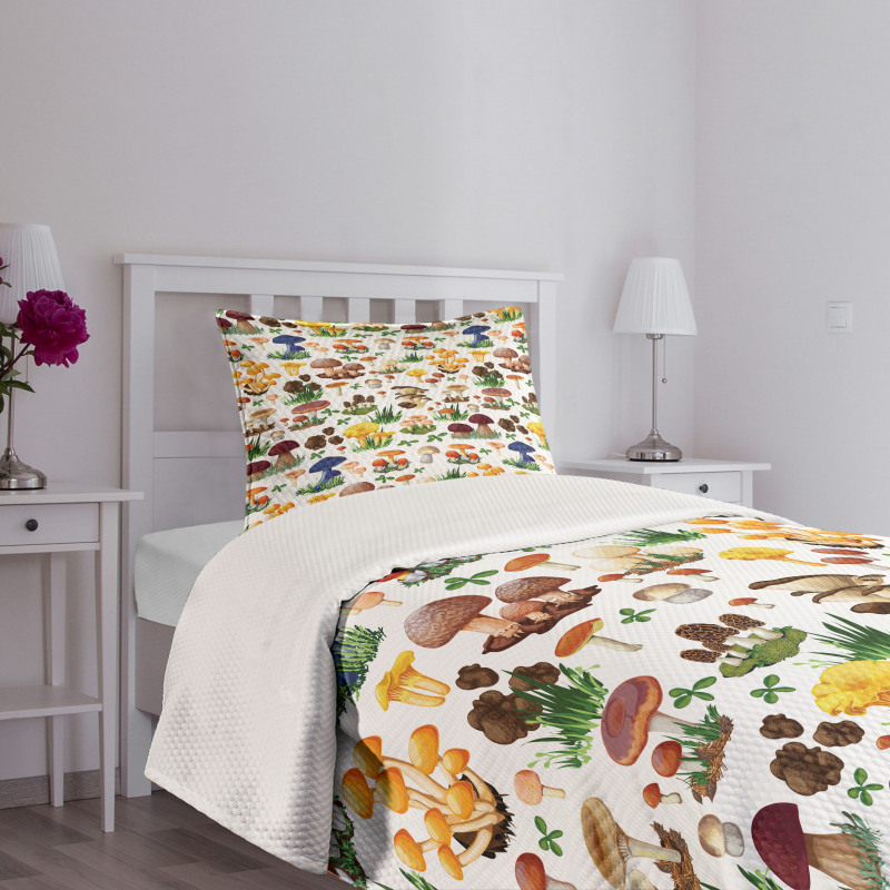 Mushrooms Wild Organic Bedspread Set