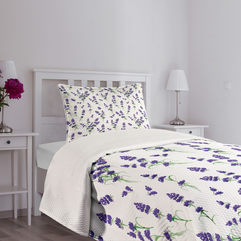 Watercolor Art Plant Bedspread Set