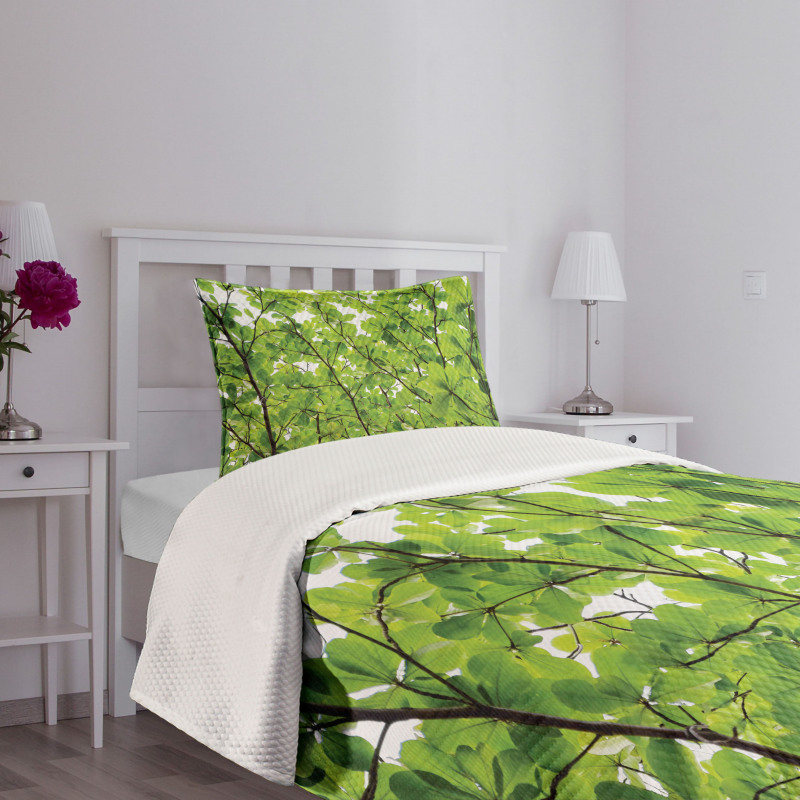 Summer Fresh Leaves Bedspread Set