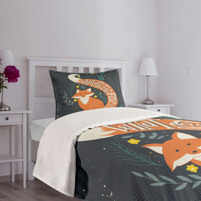 Cartoon Fox Funny Animal Bedspread Set