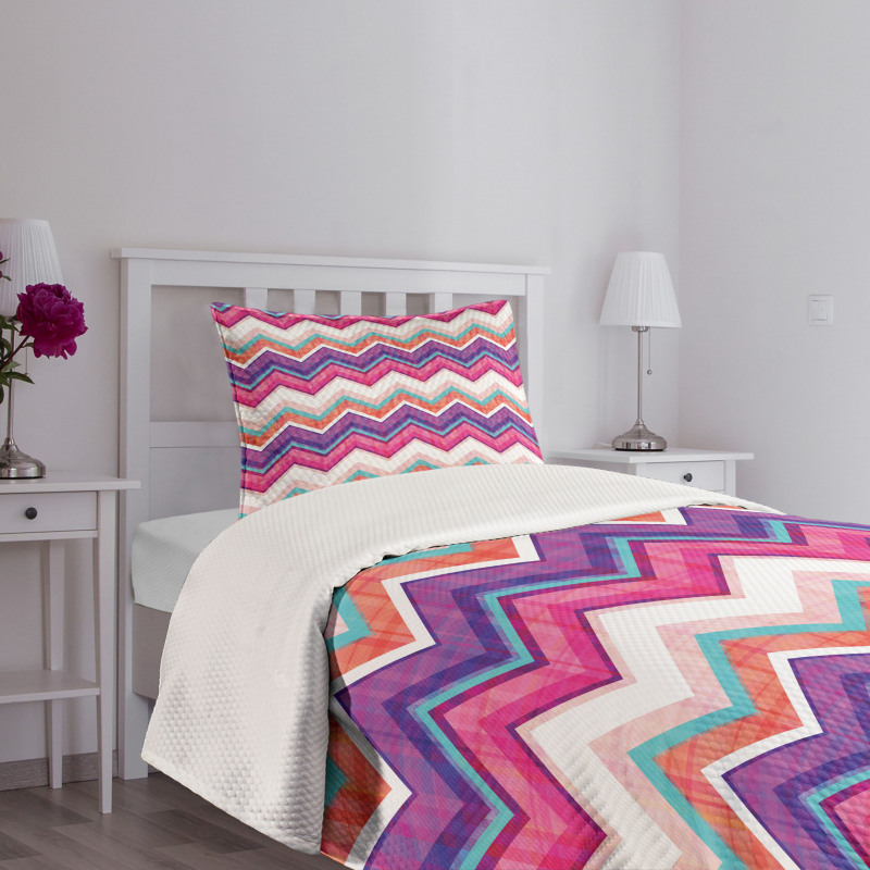 Colorful Groovy Art Bedspread Set