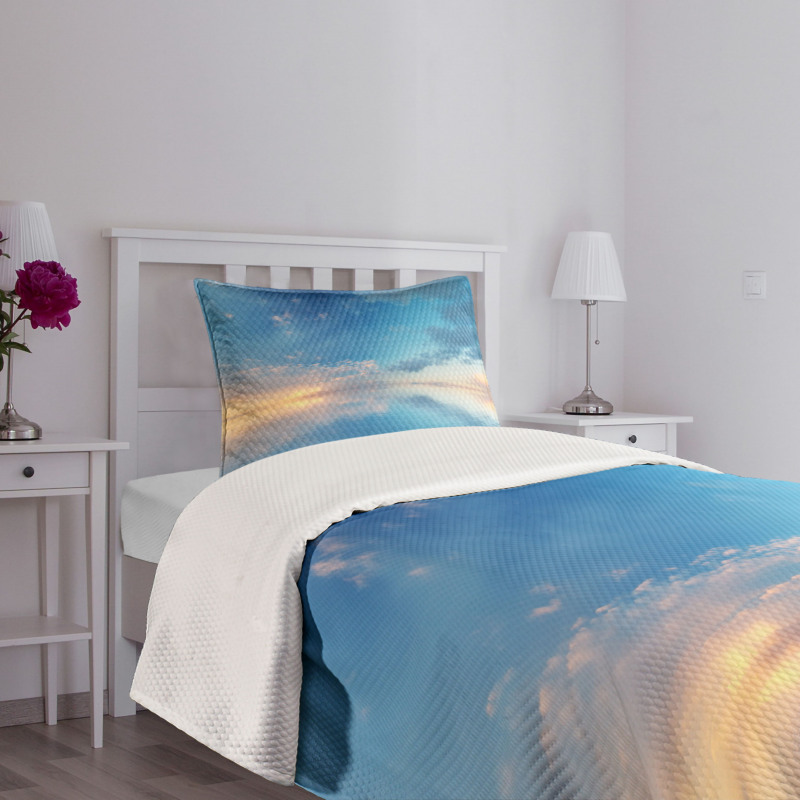 Ocean Horizon Clouds Sky Bedspread Set